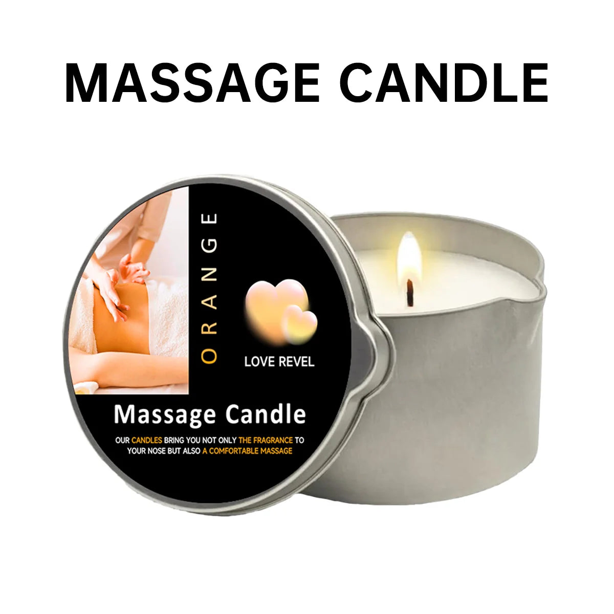 Massage Candle -Essential Oil- Six different scents , 1oz/2oz Melts into Warm Massage Oil - Sensual Massage Candle, Pour Spout