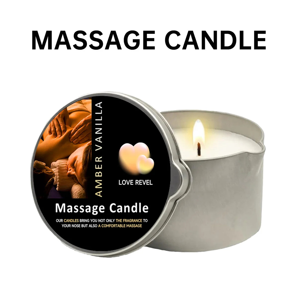 Massage Candle -Essential Oil- Six different scents , 1oz/2oz Melts into Warm Massage Oil - Sensual Massage Candle, Pour Spout