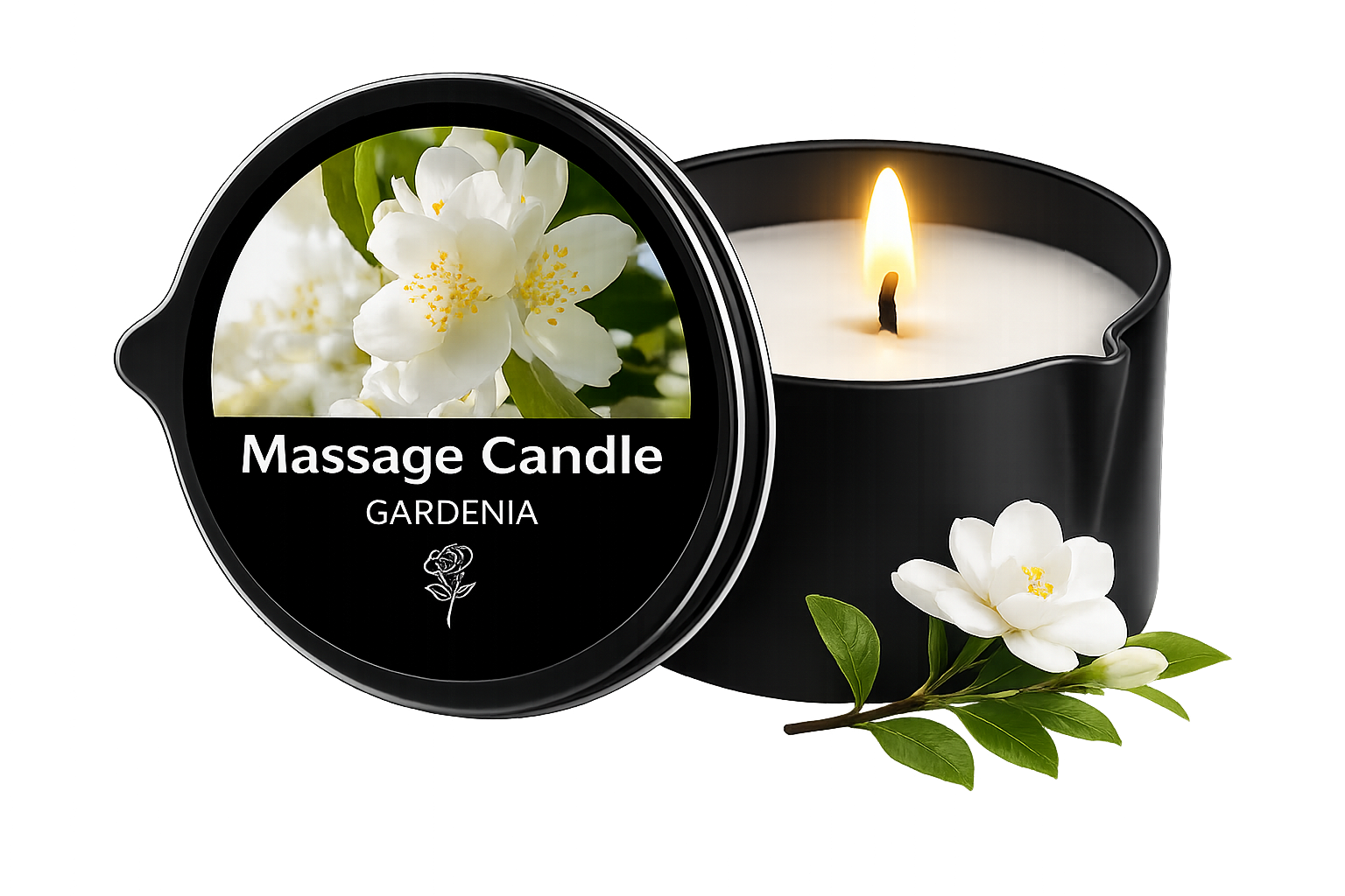 Massage Candle -Essential Oil- Six different scents , 1oz/2oz Melts into Warm Massage Oil - Sensual Massage Candle, Pour Spout