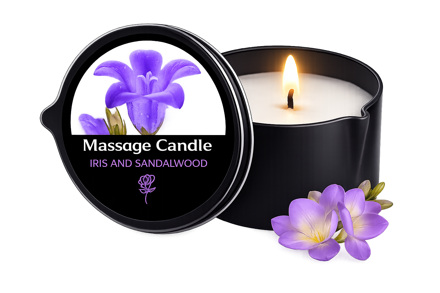 Massage Candle -Essential Oil- Six different scents , 1oz/2oz Melts into Warm Massage Oil - Sensual Massage Candle, Pour Spout