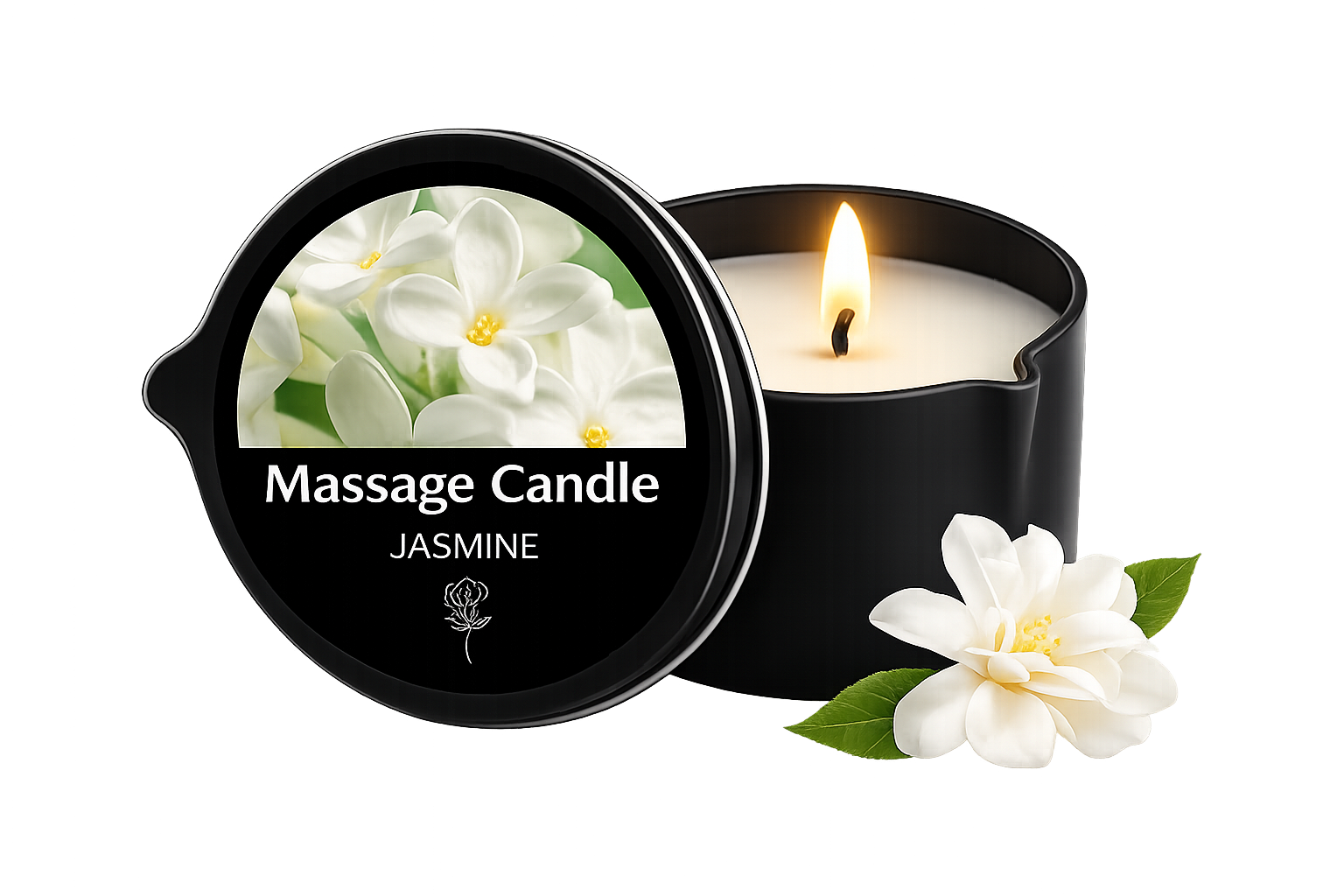 Massage Candle -Essential Oil- Six different scents , 1oz/2oz Melts into Warm Massage Oil - Sensual Massage Candle, Pour Spout