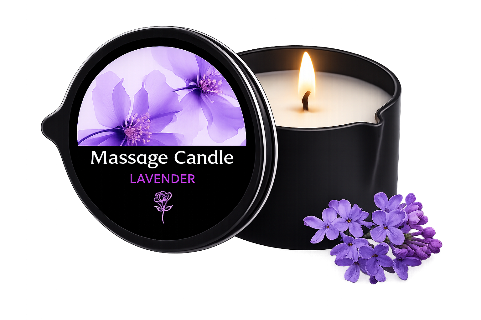 Massage Candle -Essential Oil- Six different scents , 1oz/2oz Melts into Warm Massage Oil - Sensual Massage Candle, Pour Spout