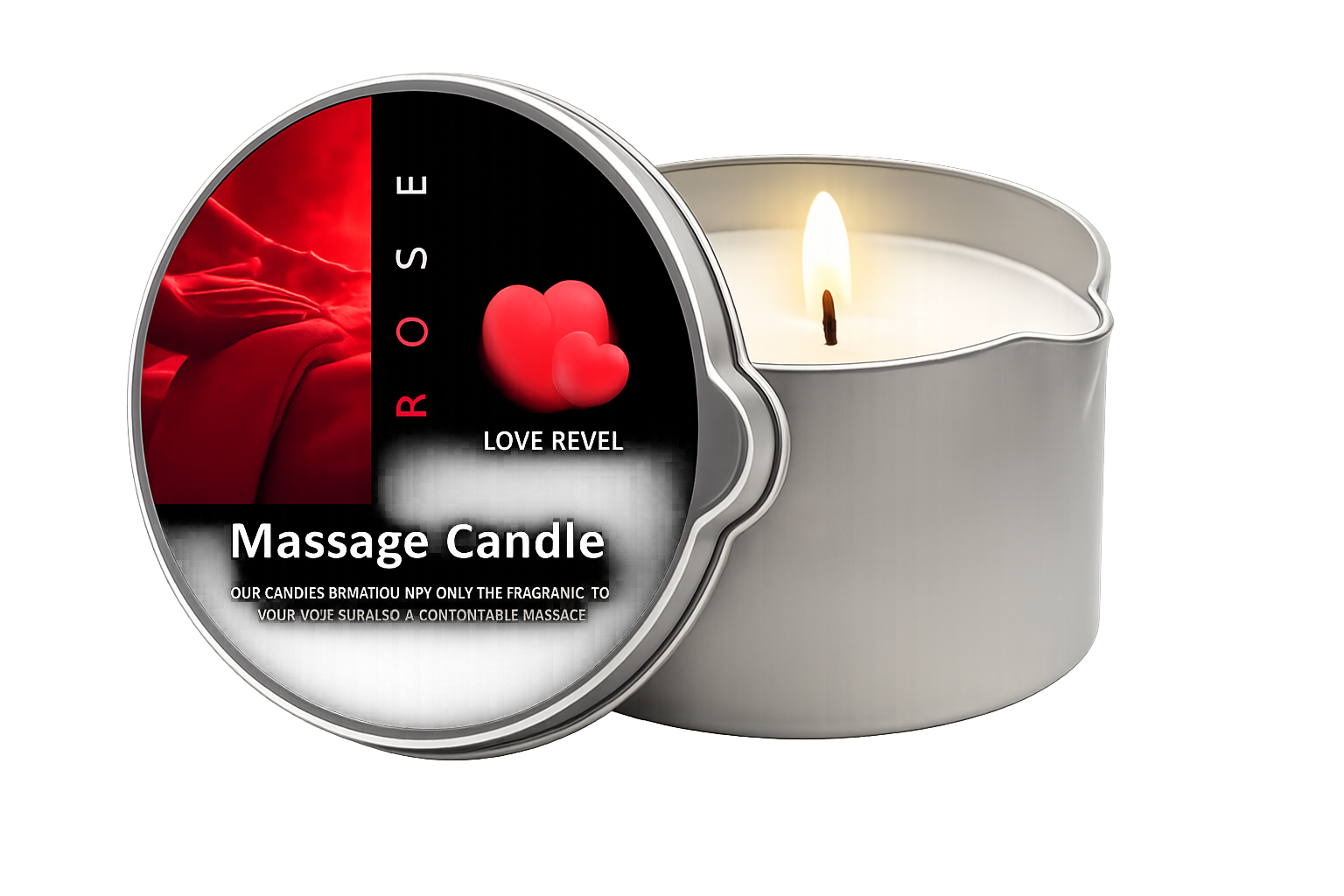 Massage Candle -Essential Oil- Six different scents , 1oz/2oz Melts into Warm Massage Oil - Sensual Massage Candle, Pour Spout