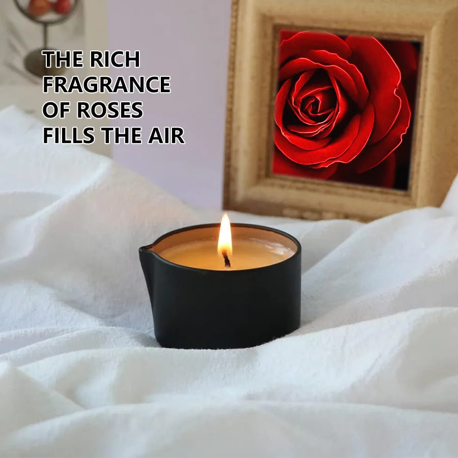 Massage Candle -Essential Oil- Six different scents , 1oz/2oz Melts into Warm Massage Oil - Sensual Massage Candle, Pour Spout