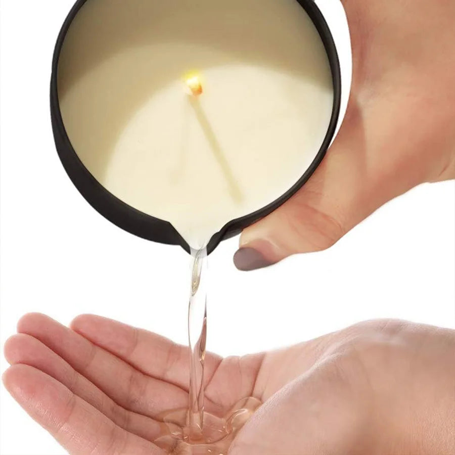 Massage Candle -Essential Oil- Six different scents , 1oz/2oz Melts into Warm Massage Oil - Sensual Massage Candle, Pour Spout